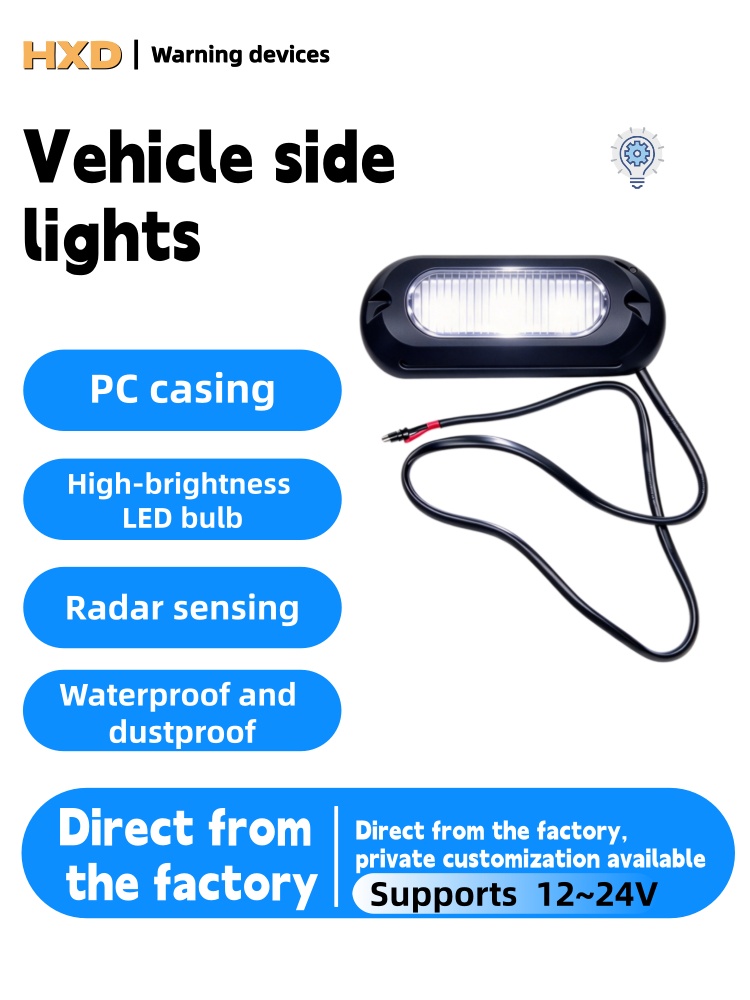 LED Flashing Warning Light, 12-24V Waterproof Strobe Light for Truck, Vehicle Emergency Beacon Lamp - Image 3