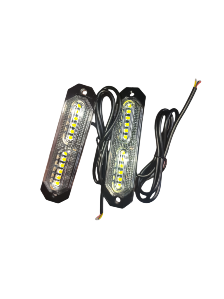 LED Strobe Warning Light, 12-24V IP67 Waterproof Emergency Flashing Light for Trucks, Construction Vehicles