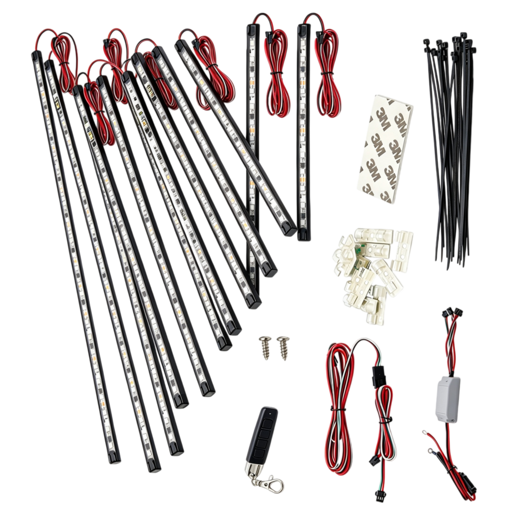 Golf Cart Underglow LED Kit with High-Bright Iron Bracket LED Beads